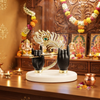 Lord Krishna Hands with Flute Idol Small Big Gold Plated Krishna Ji Hands with Peacock Feather Divine Statue for Car Dashboard Home Decor Griha Pravesh Gift
