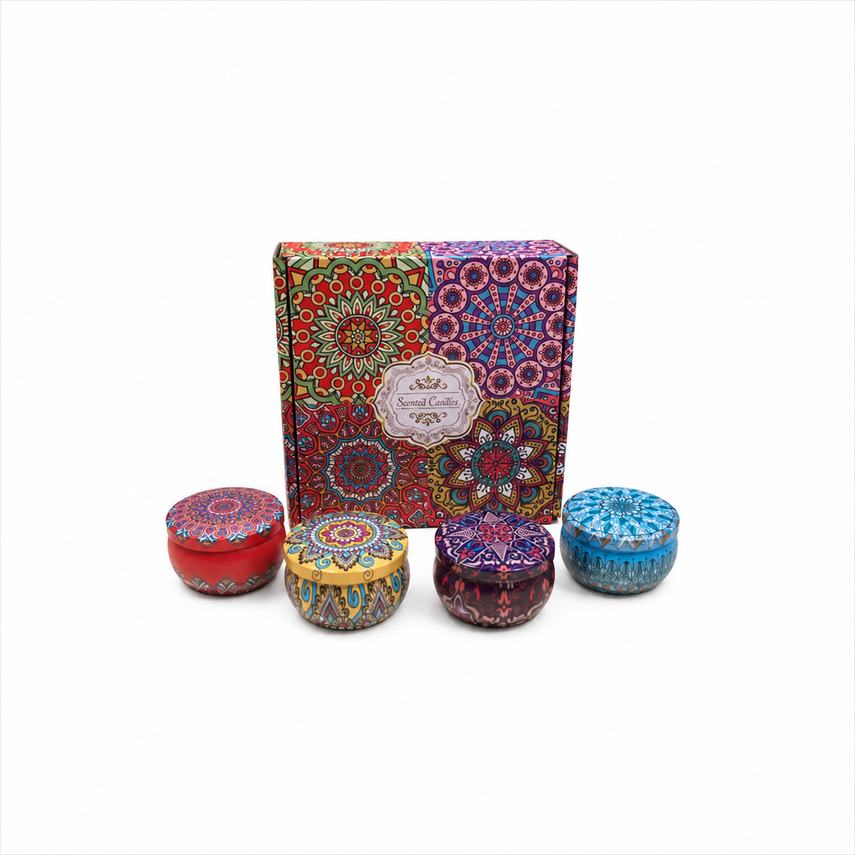 Soy Wax Scented Candle Gift Set – 4 Essential Oil Candles