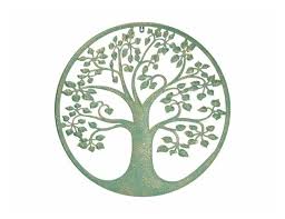 60cm Metal Green Tree Of Life Wall Art