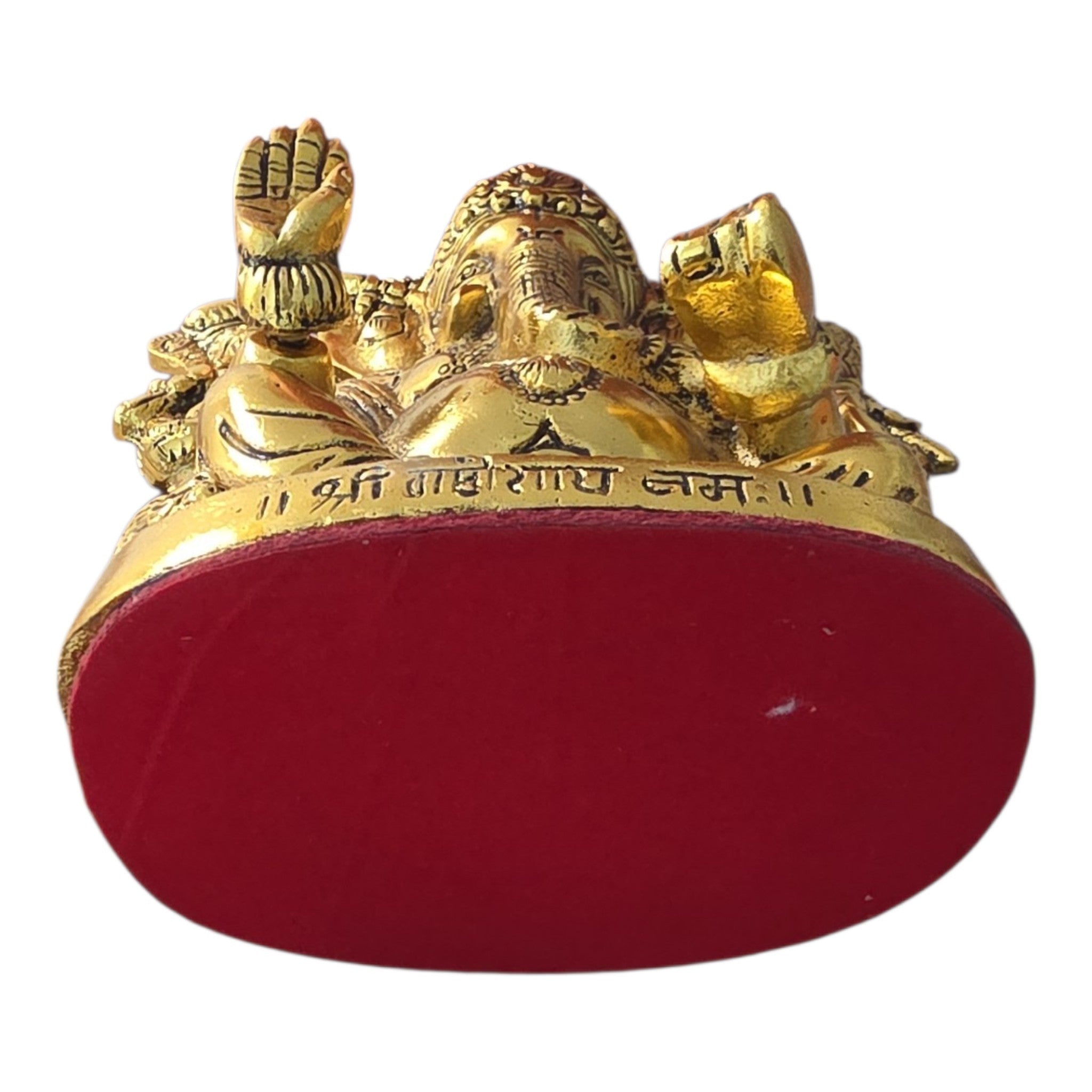 23cm Golden Metal Lord Ganesha Idol – Perfect Pooja & Gift Statue
