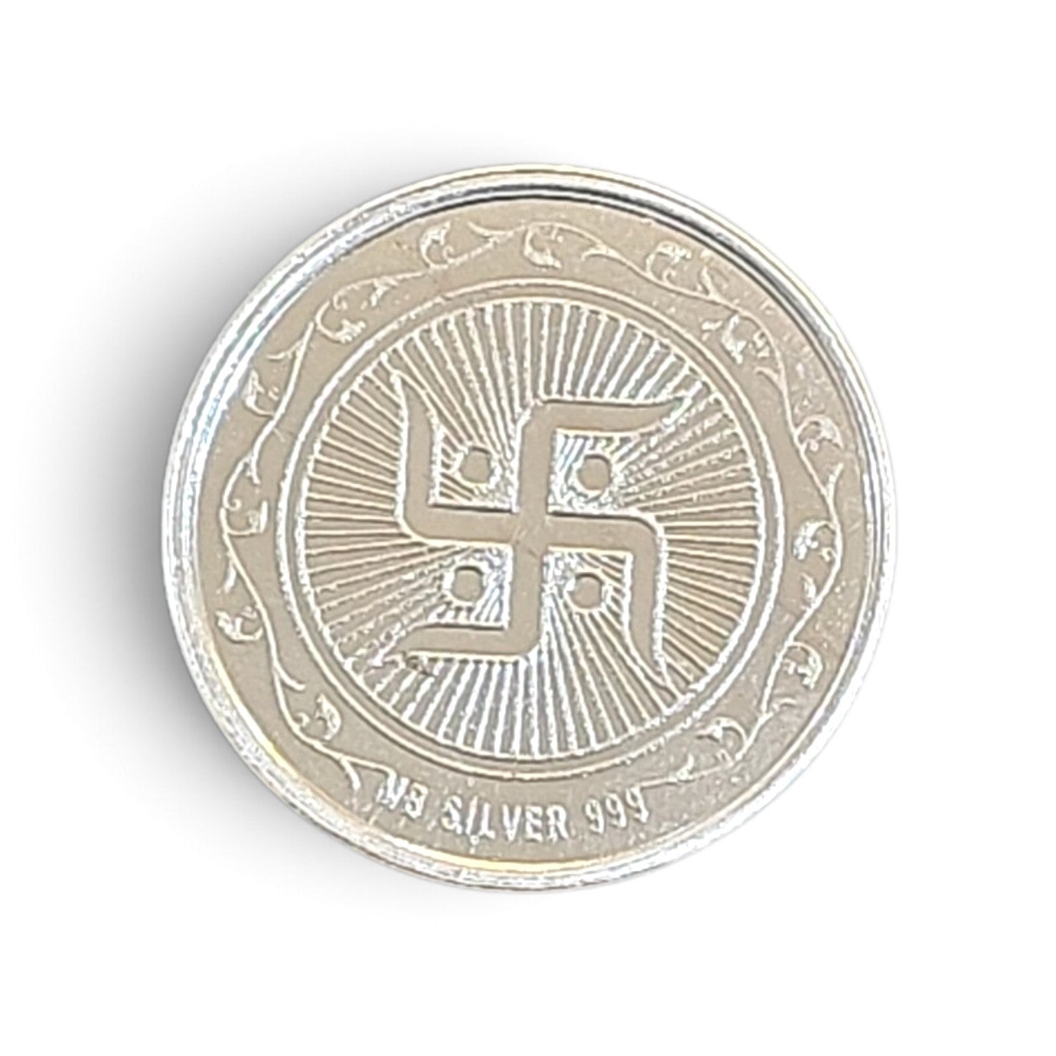 999 Purity 10 Gram Ashtalakshmi Plain Silver Coin | Pure Silver Devotional Coin for Puja & Gifting