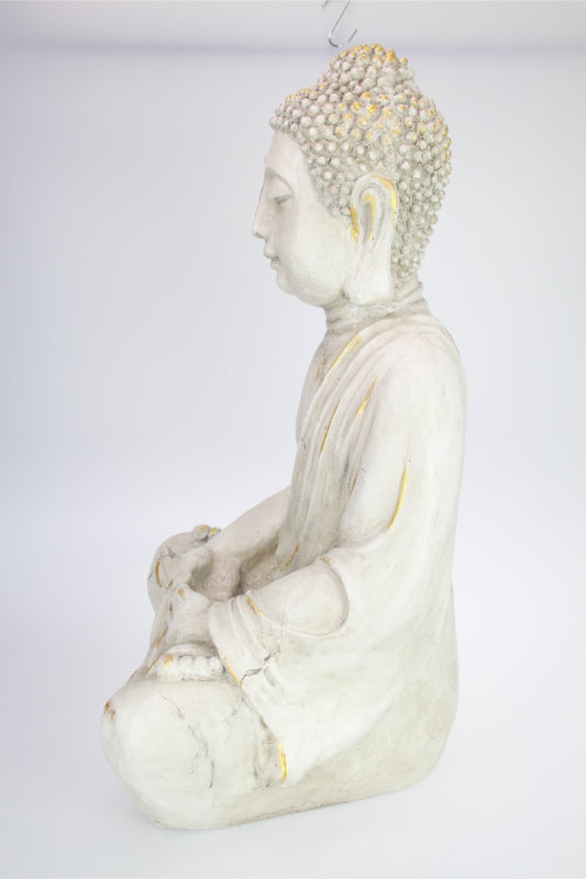 68cm White/gold Rulai Buddha