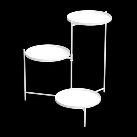40cm White 3 Tier Pot Holder