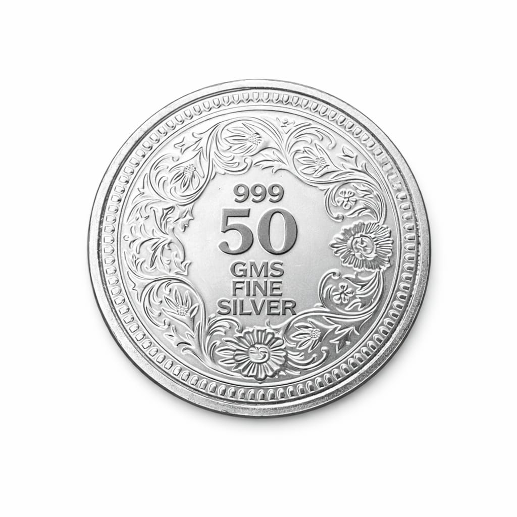 50gm Silver Coin for Diwali