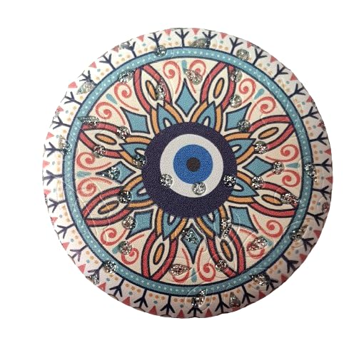 Evil Eye Cosmetic Mirror - Circle Compact Gift-Ready Design
