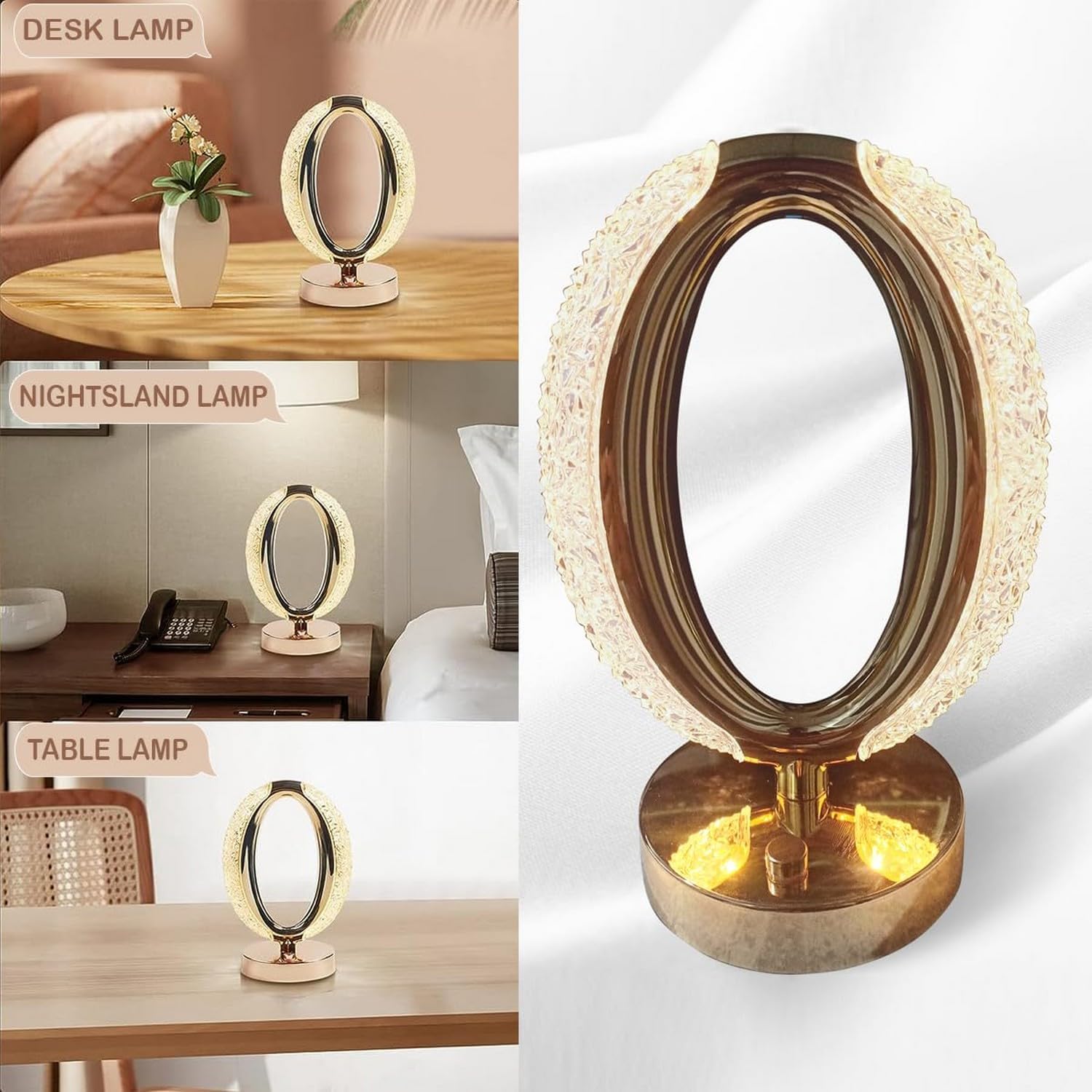 Crystal Diamond Table Lamp