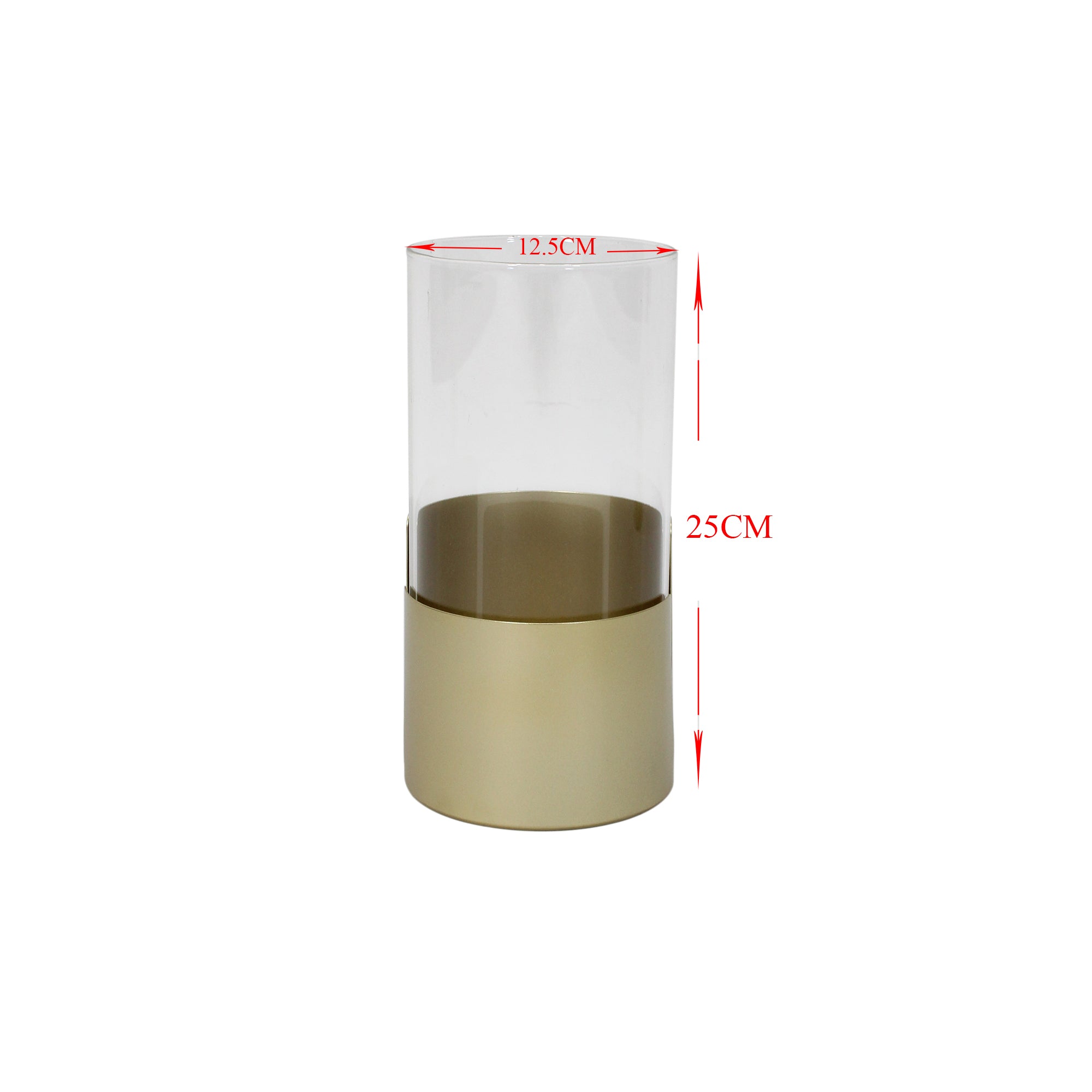 Aura Subtle Gold Pillar Candleholder