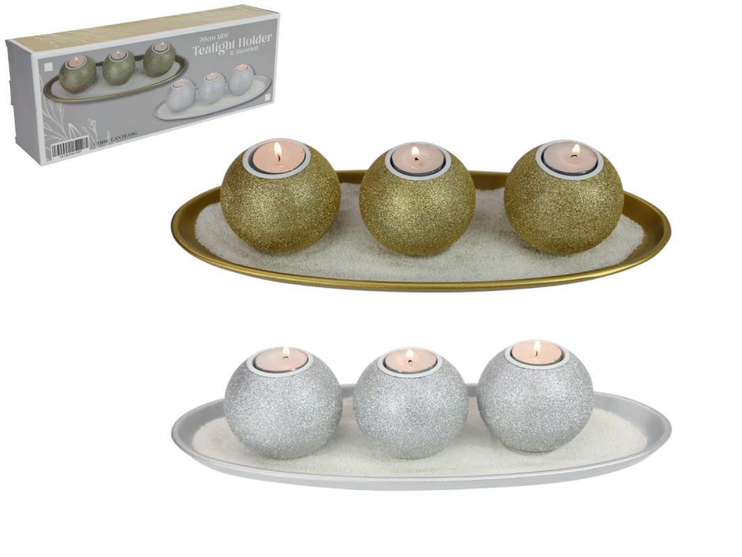 Sparkling Tea Light Holder 39cm