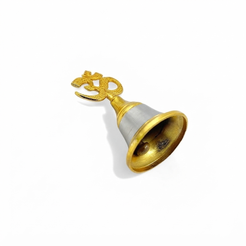 Golden Om Pooja Bell for Home Mandir