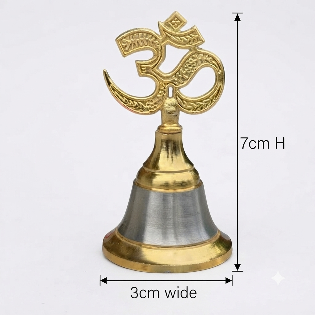 Golden Om Pooja Bell for Home Mandir