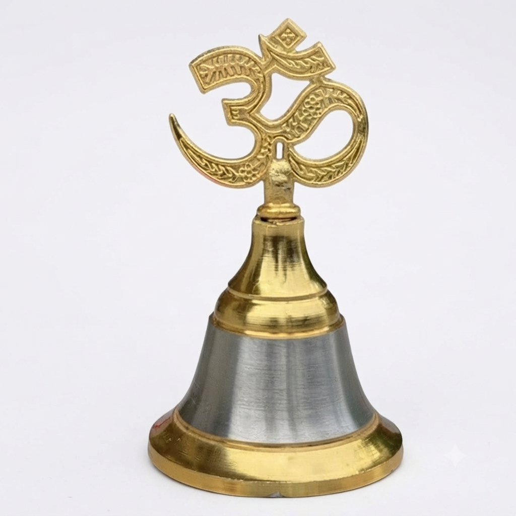 Golden Om Pooja Bell for Home Mandir
