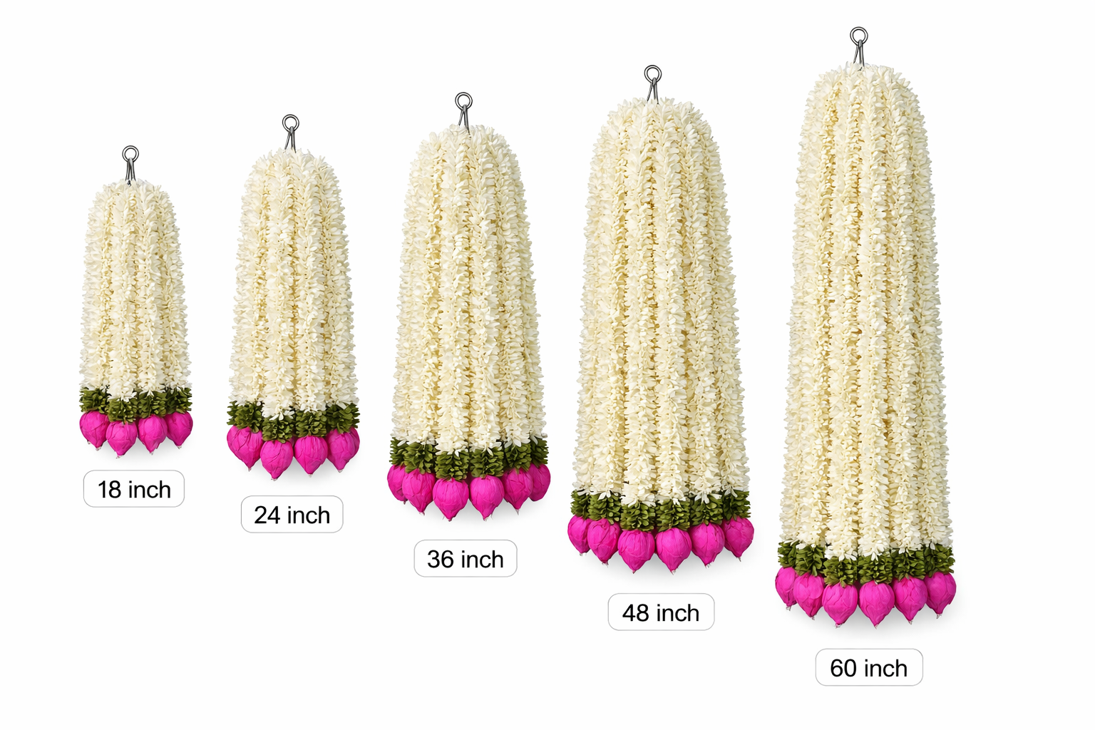 Garland Artificial Lotus Jasmine Gajra Ladi, Ganesh and Festival Decorartion