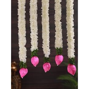 Garland for Diwali Artificial Lotus Jasmine Gajra Ladi, Ganesh and Festival Decorartion