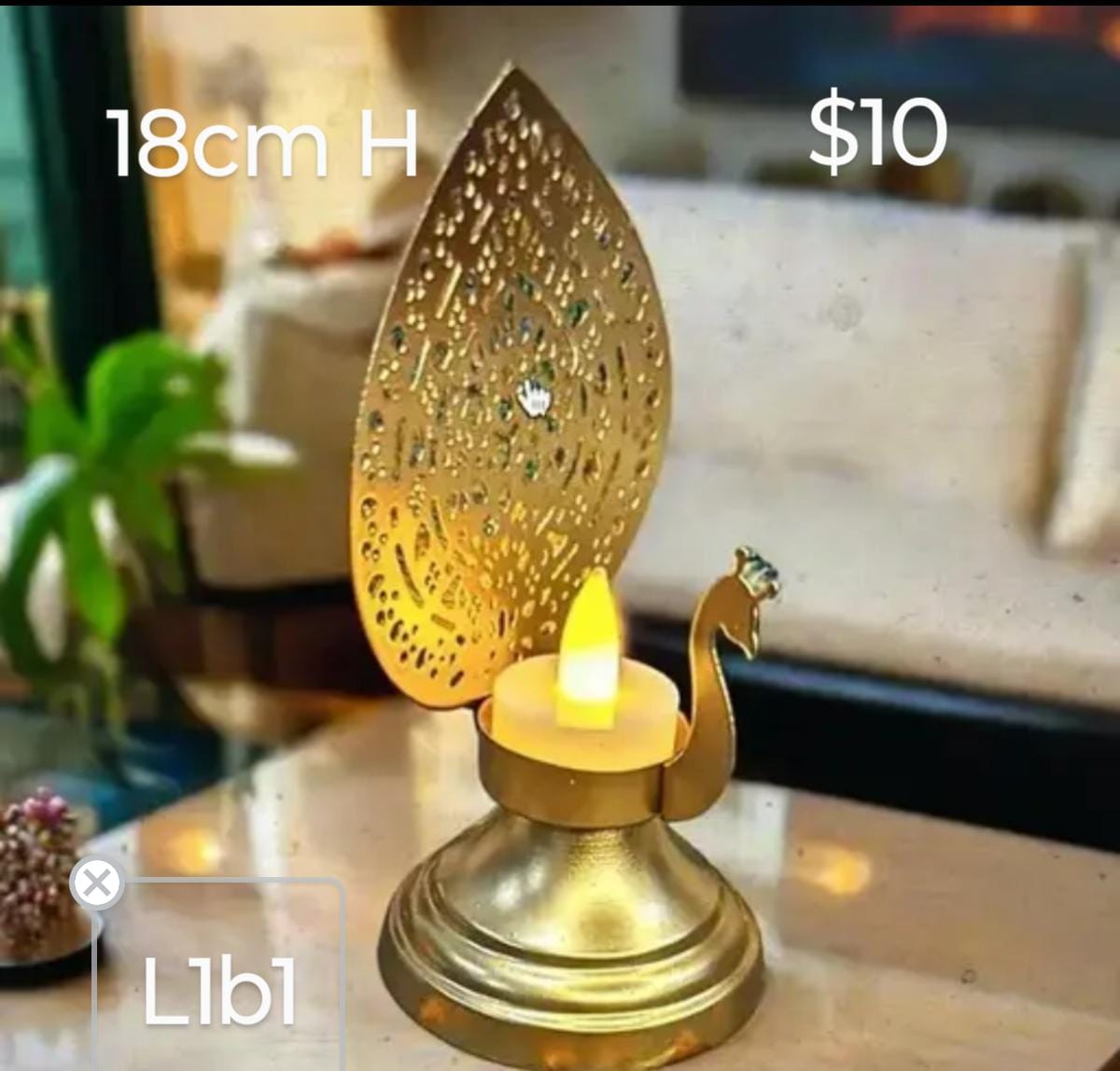 Peacock Tealight Holder Diwali