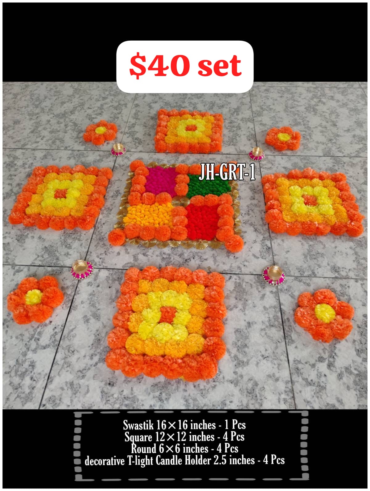 Diwali Rangoli Mats – Multiple Designs & Sizes for Festive Decor