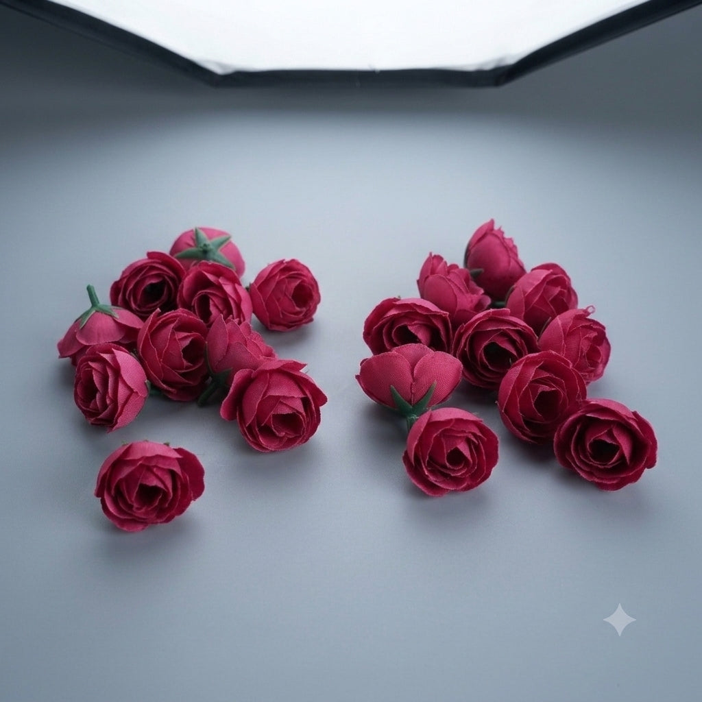 10 Pcs Artificial Rose Flower Heads for DIY Crafts & Festive Decor