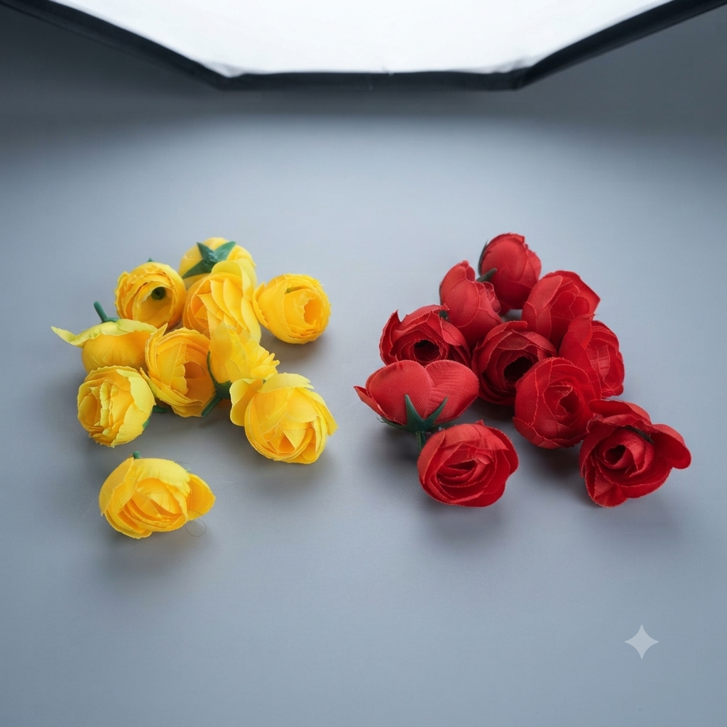 10 Pcs Artificial Rose Flower Heads for DIY Crafts & Festive Decor