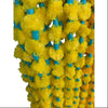 Artificial Small Size Marigold Flower Garland (Pack of 12) - Yellow & Orange Genda Ladi
