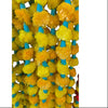 Artificial Small Size Marigold Flower Garland (Pack of 12) - Yellow & Orange Genda Ladi