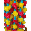 Artificial Small Size Marigold Flower Garland (Pack of 12) - Yellow & Orange Genda Ladi