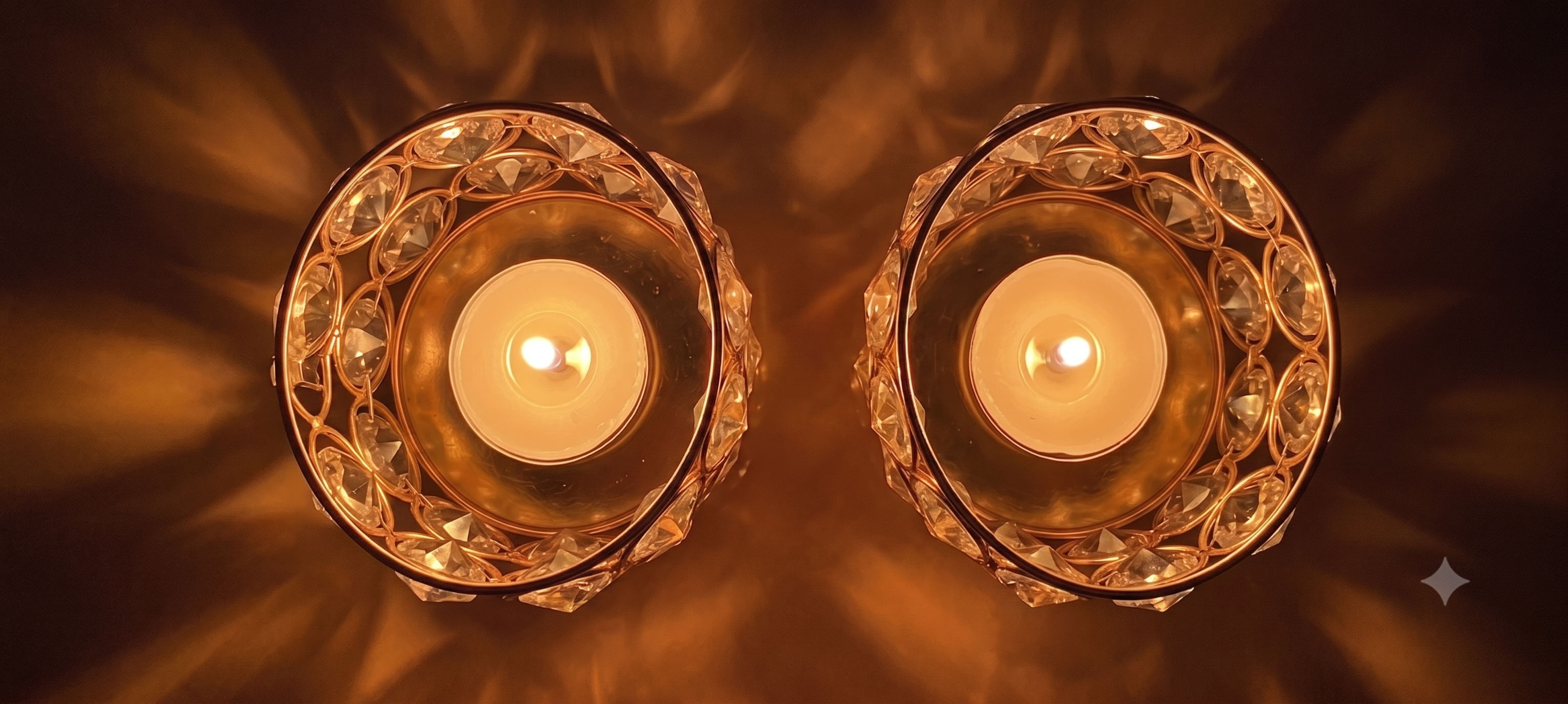 Gold Metal Lotus Tealight Holder – Elegant Home & Temple Décor