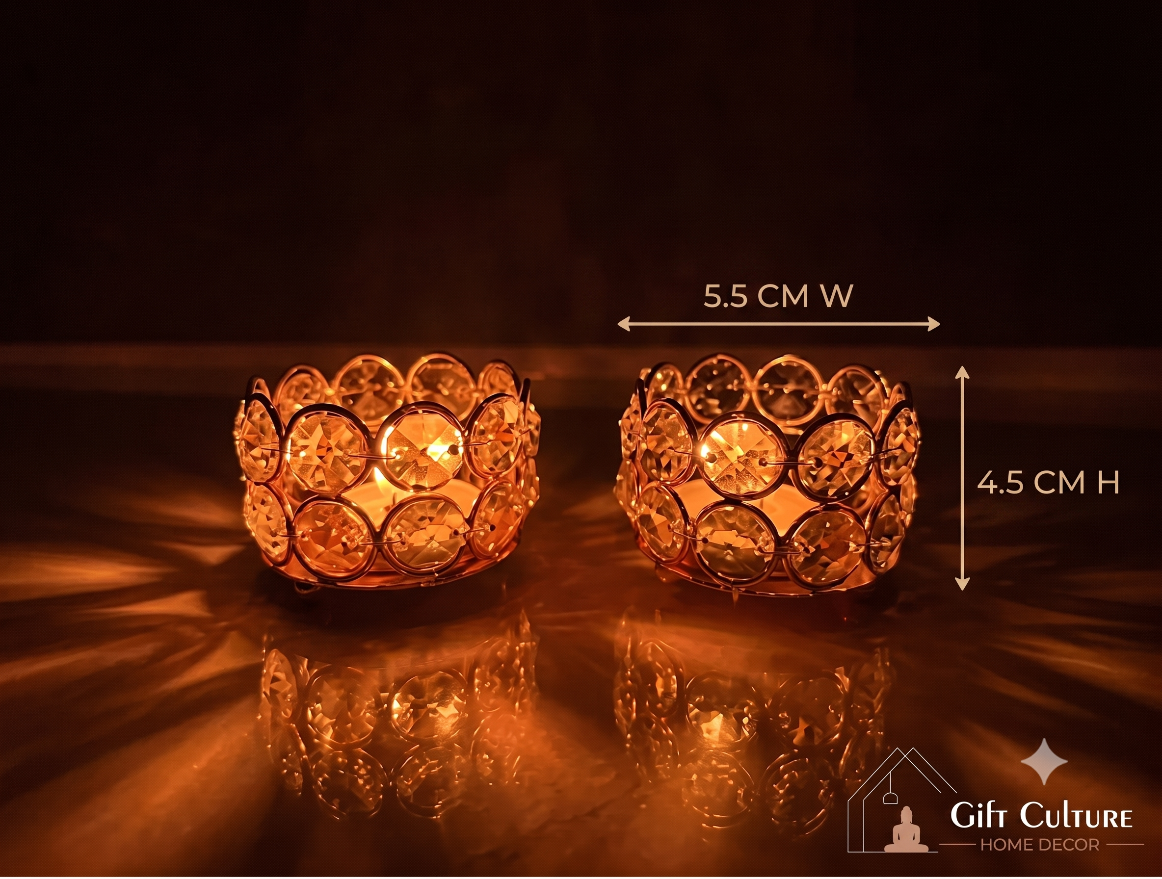 Gold Metal Lotus Tealight Holder – Elegant Home & Temple Décor