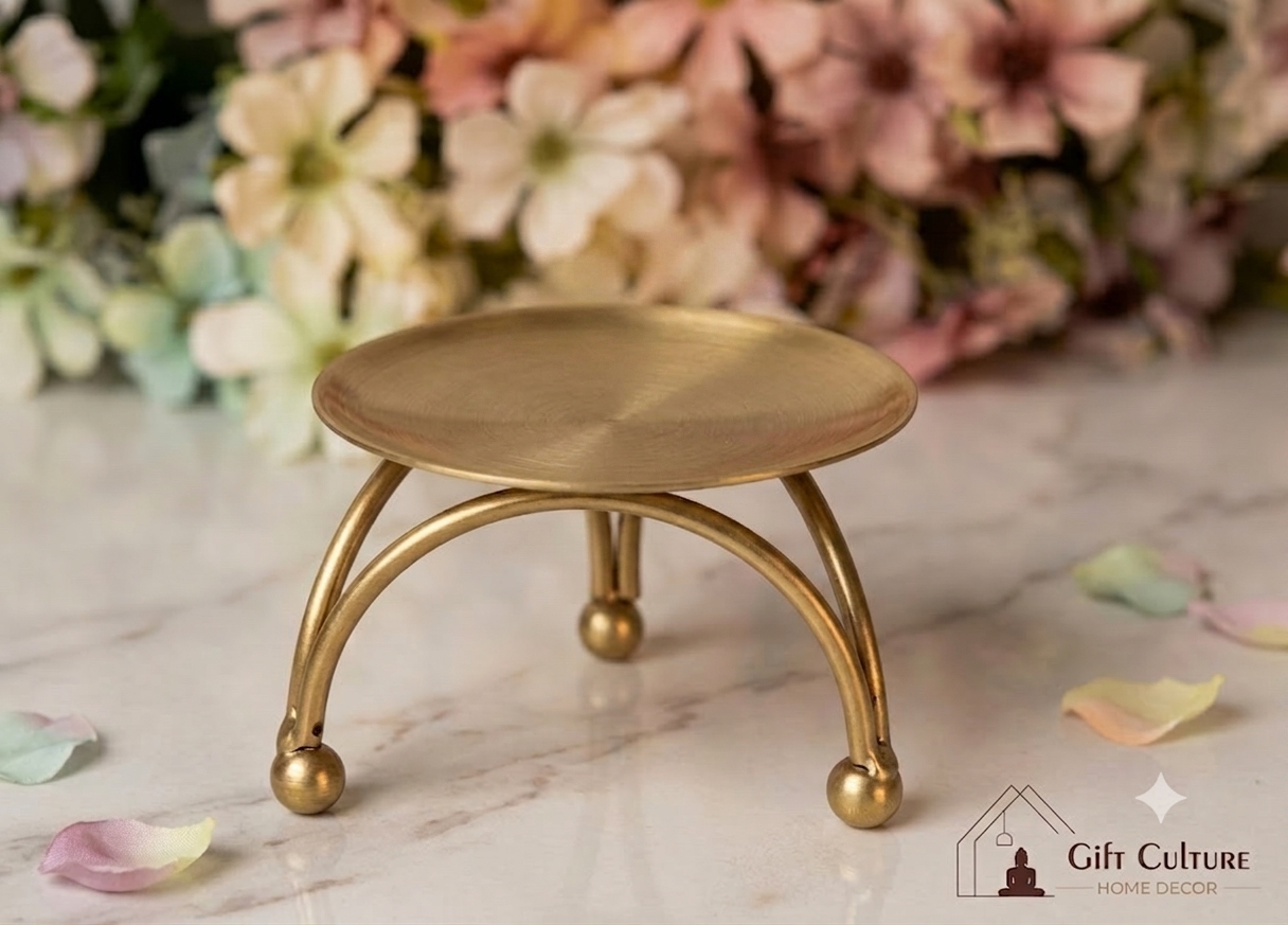 Handmade Gold-Finished Metal Diya and Tealight Candle Holders Collection for Home Decor 5CM-H