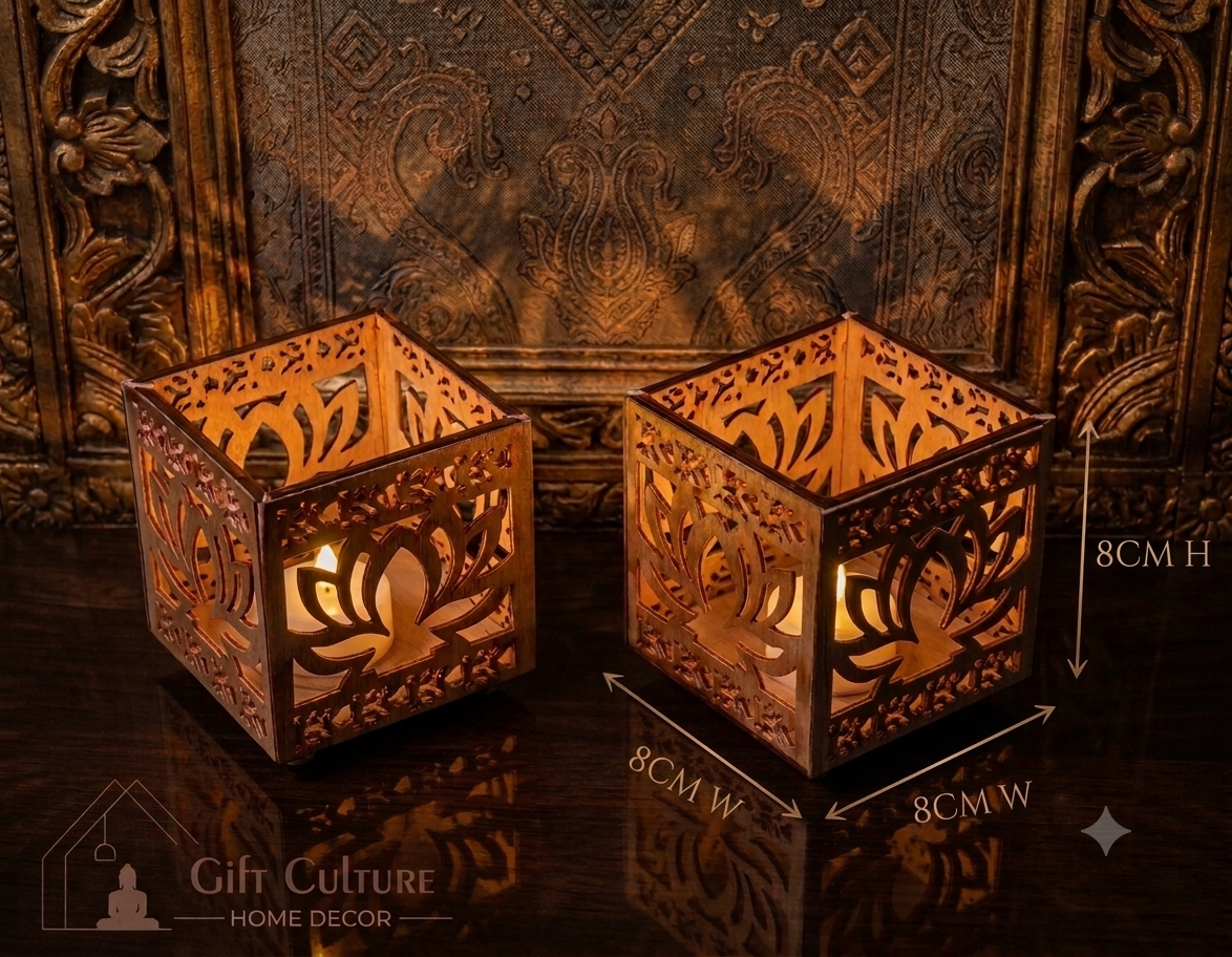 Gold Tealight Holders – Jali & Lotus Designs | Diwali Festive Candle Holders