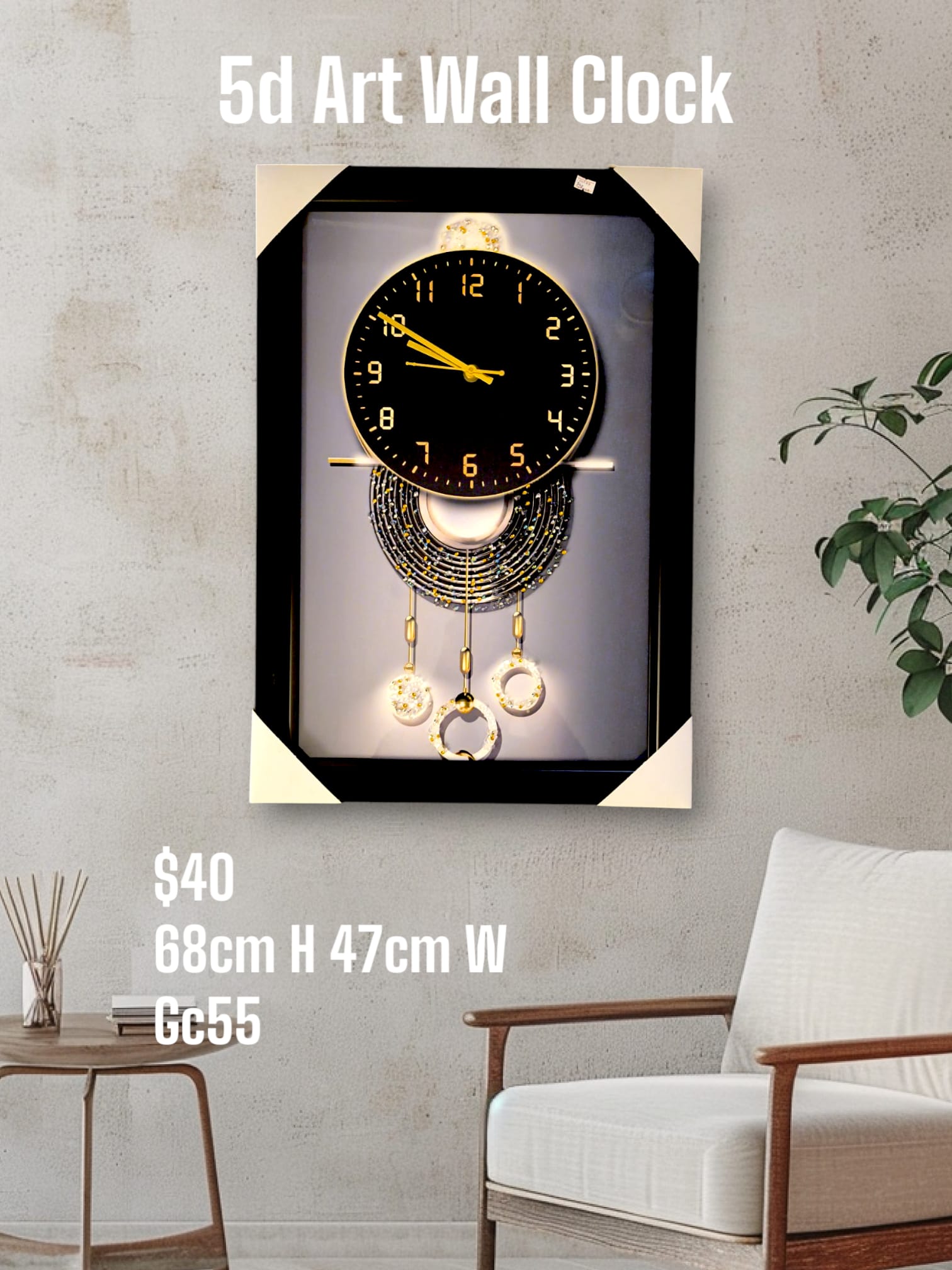 68cm Luxury Wall Clock