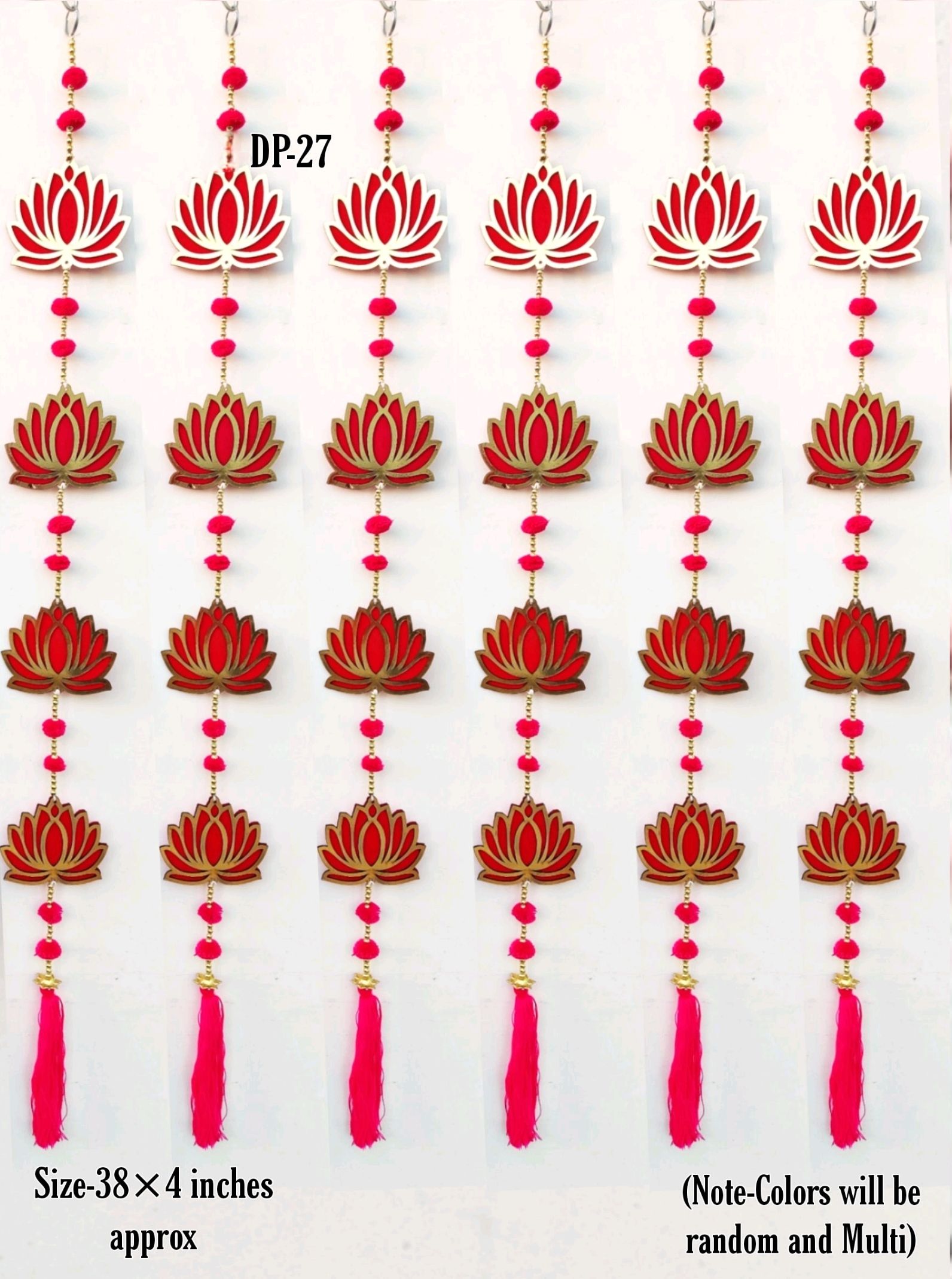 Diwali Decoration Lotus Hanging Strings for for Home Decoration, Temple, Diwali