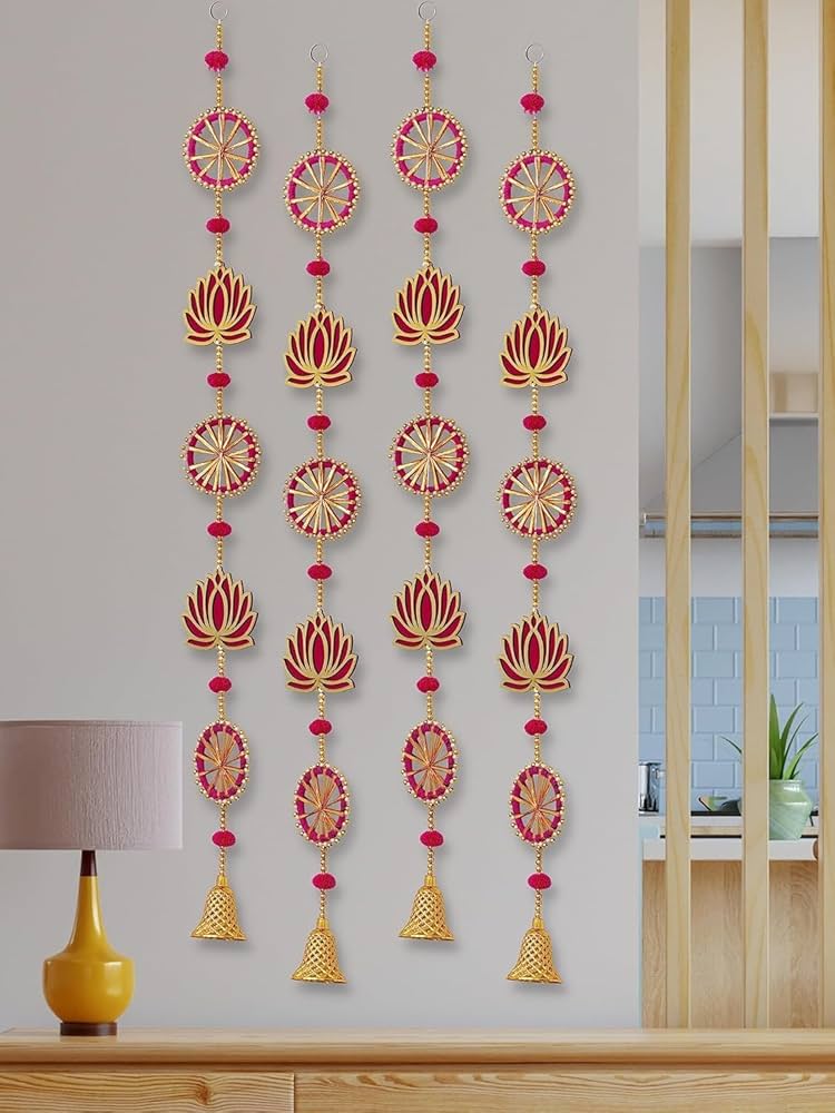 Diwali Decoration Lotus Hanging Strings for for Home Decoration, Temple, Diwali