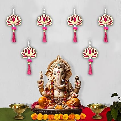 Diwali Decoration Lotus Hanging Strings for for Home Decoration, Temple, Diwali