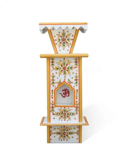 Marble Tulsi Pot – Hand‑Painted Traditional Tulsi Kyara for Home Garden