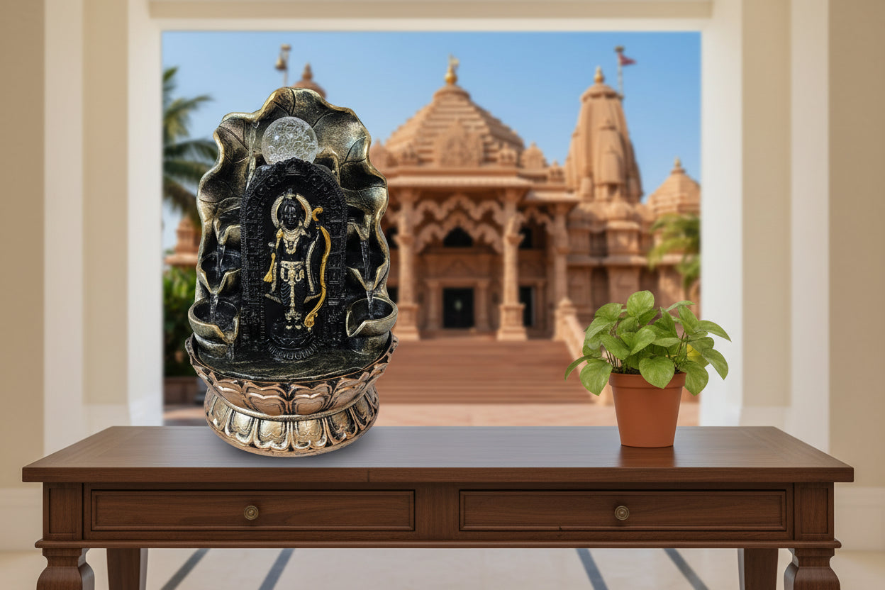 Ram Lalla Water Fountain – 30cm Tabletop Indoor Spiritual Home Décor Feature