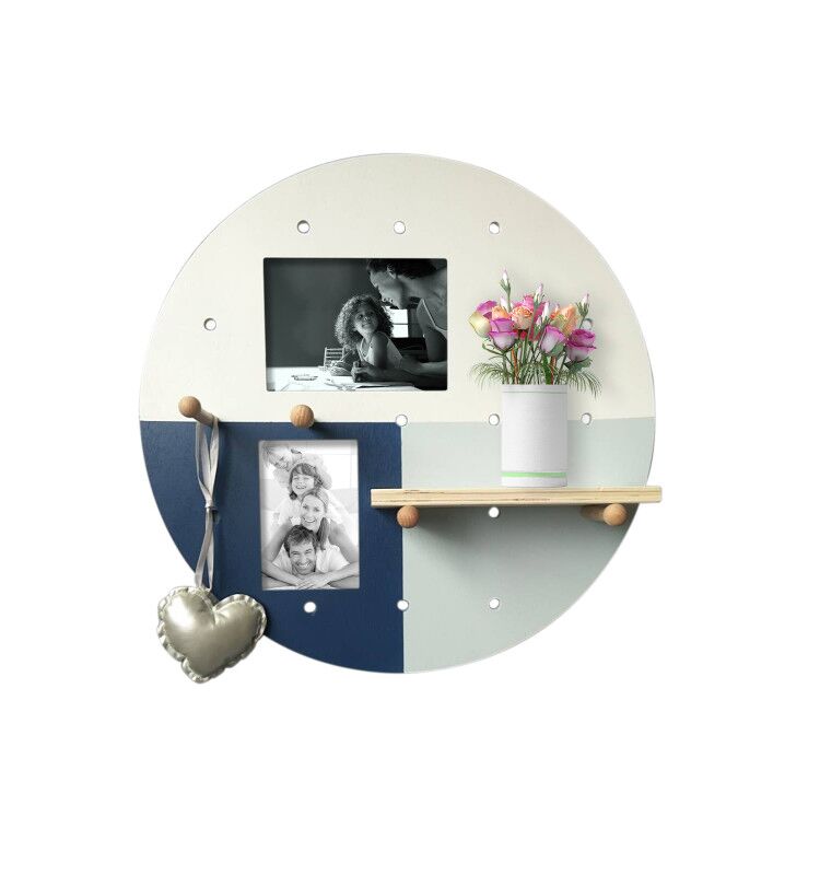 Wood double photo frame