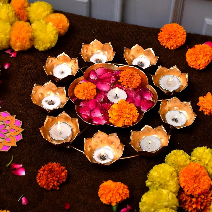 Lotus Urli with tealight Holder