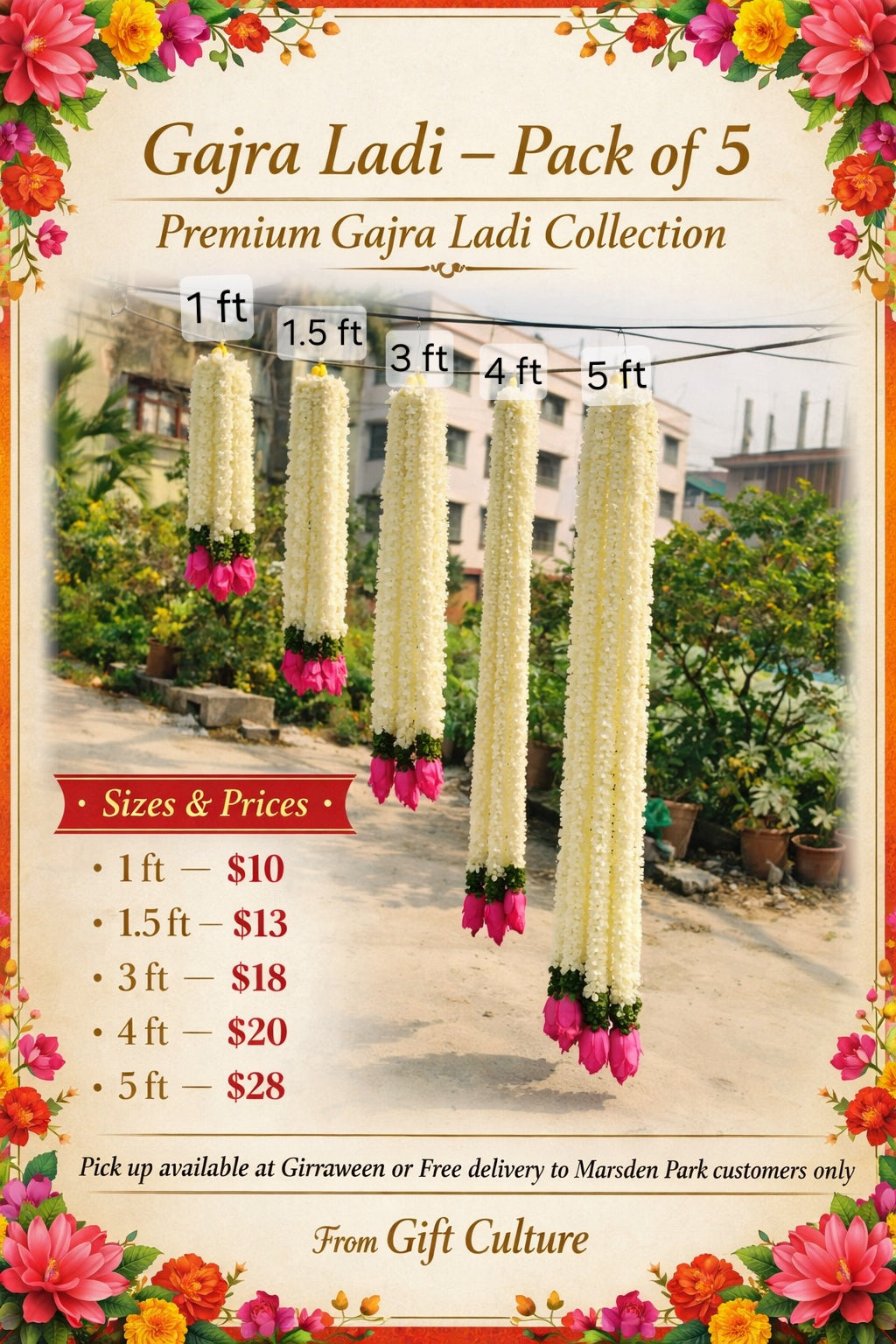 Garland for Diwali Artificial Lotus Jasmine Gajra Ladi, Ganesh and Festival Decorartion