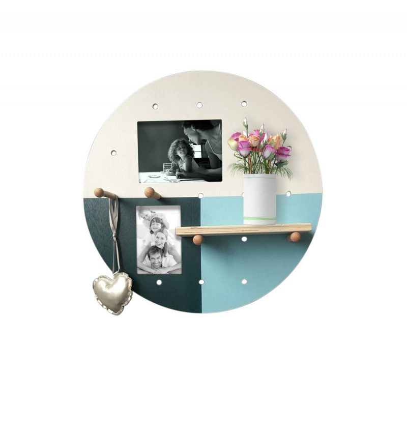 Wood double photo frame