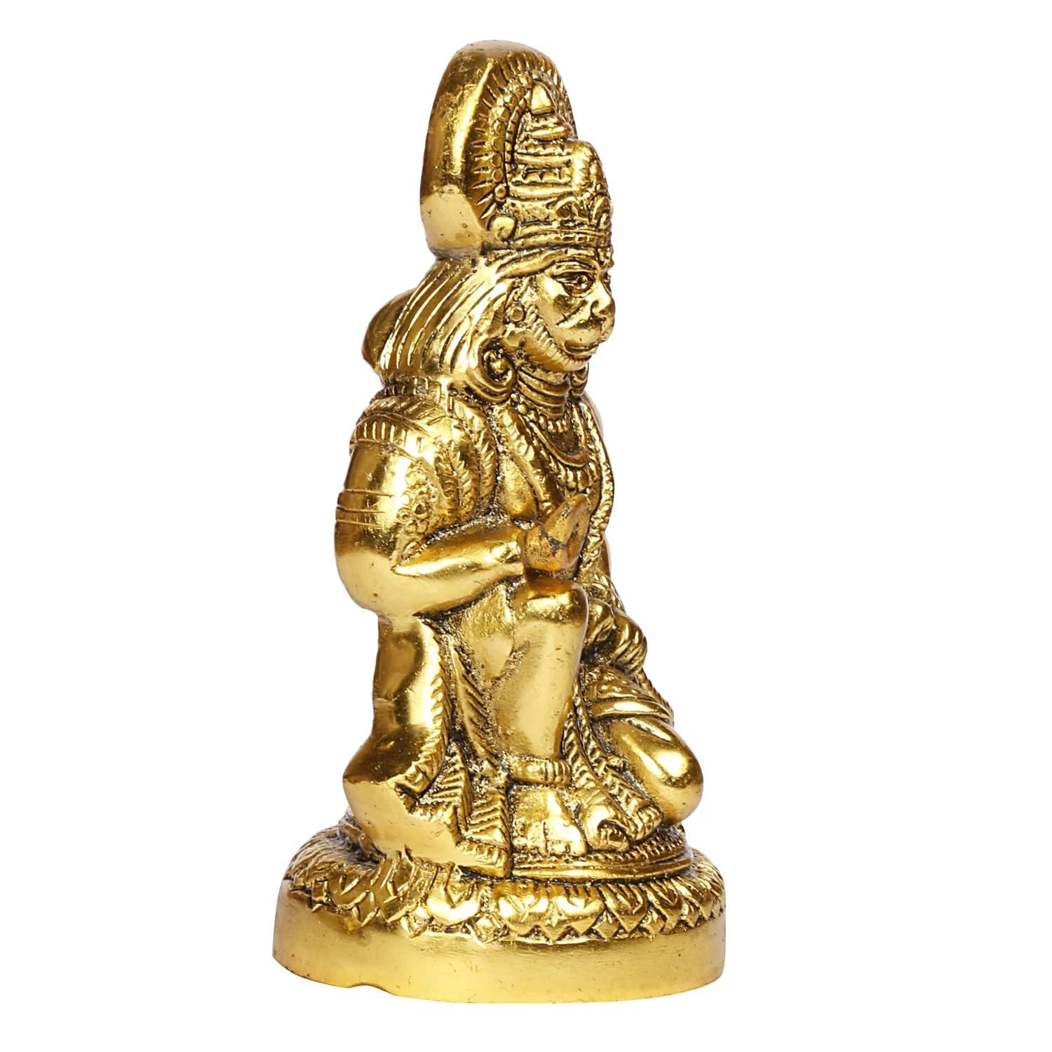 Hanuman Statue Sitting in Metal