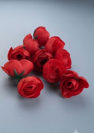 10 Pcs Artificial Rose Flower Heads for DIY Crafts & Festive Decor